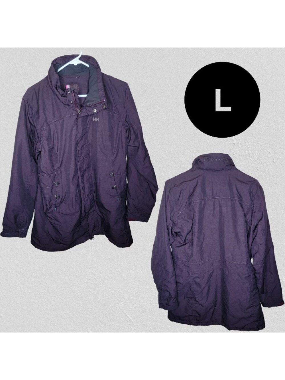 Helly Hansen Women's Hilton Parka Jacket Large LG  Blackberry